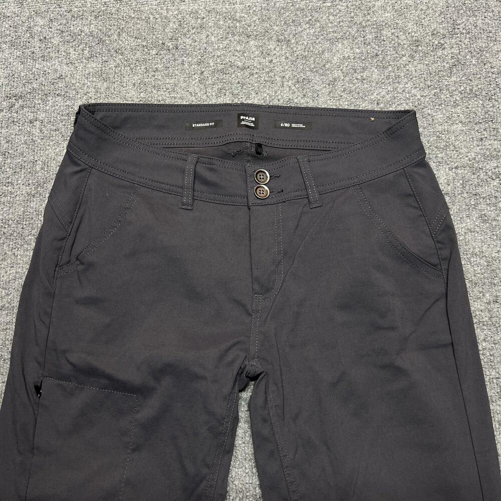 PrAna Pants Womens 6 Gray Cargo Stretch Nylon Hiking Outdoor Pockets 2056971 - Picture 2 of 14